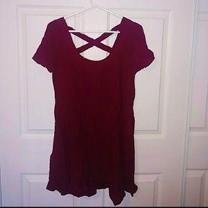 F21 Burgundy Dress